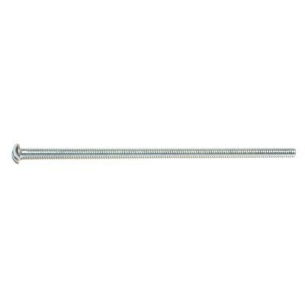 Midwest Fastener #6-32 x 4 in Slotted Round Machine Screw, Zinc Plated Steel, 15 PK 68244